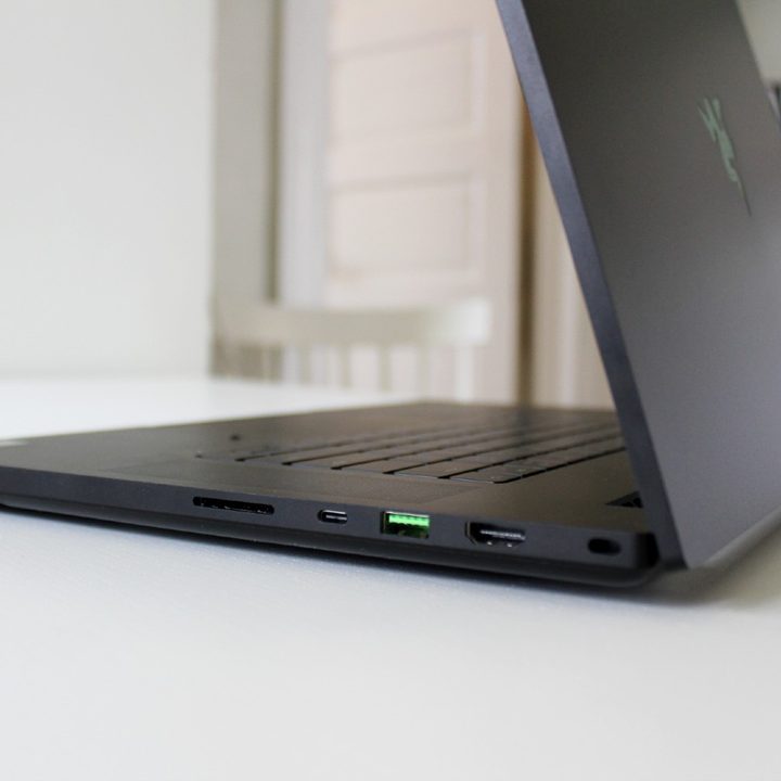The ports on the left side of the Razer Blade 17.