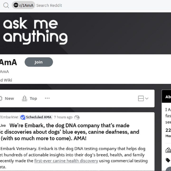 The main page for the Ask Me Anything subreddit on Reddit.