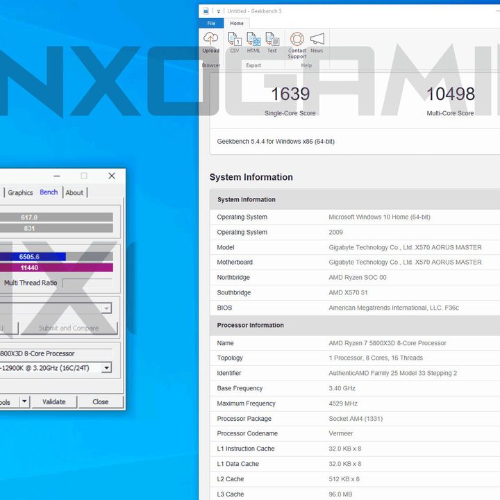 AMD Ryzen 7 5800X3D benchmark scores.