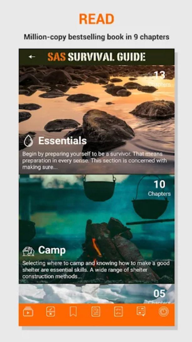 A screenshot of the SAS Survival App.