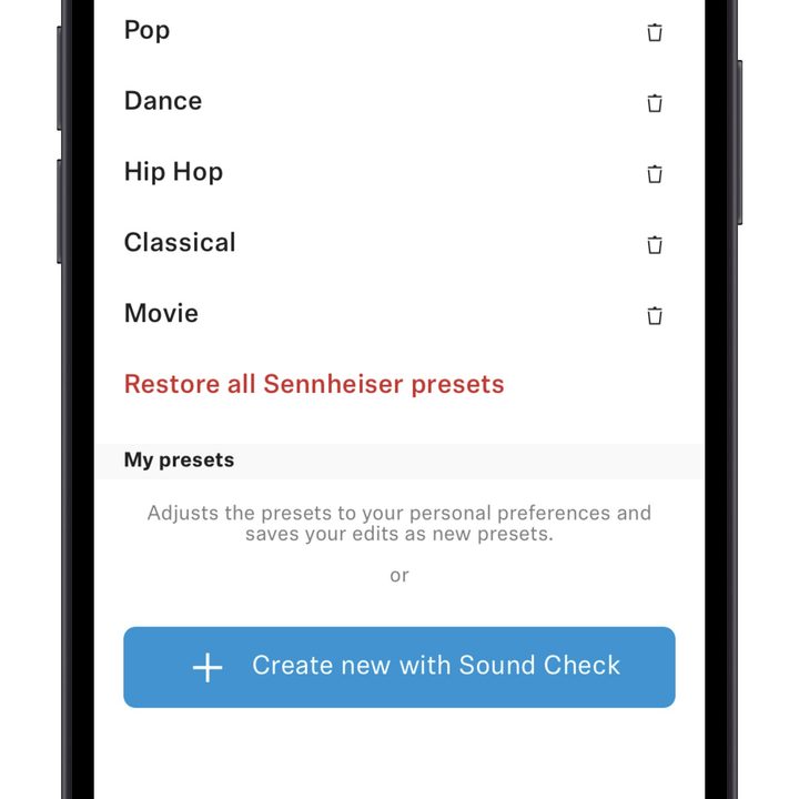 Sennheiser Smart Control app.