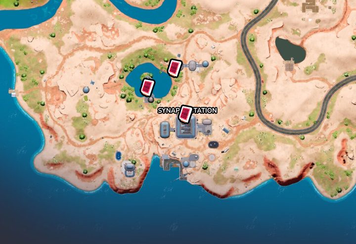 Map of Omni Chips at Synapse Station in Fortnite.