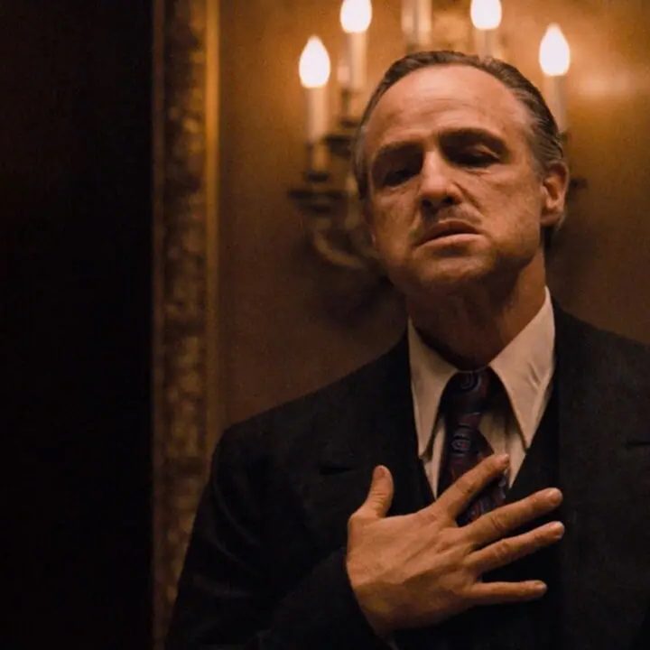 Marlon Brando stars in The Godfather, directed by Francis Ford Coppola.