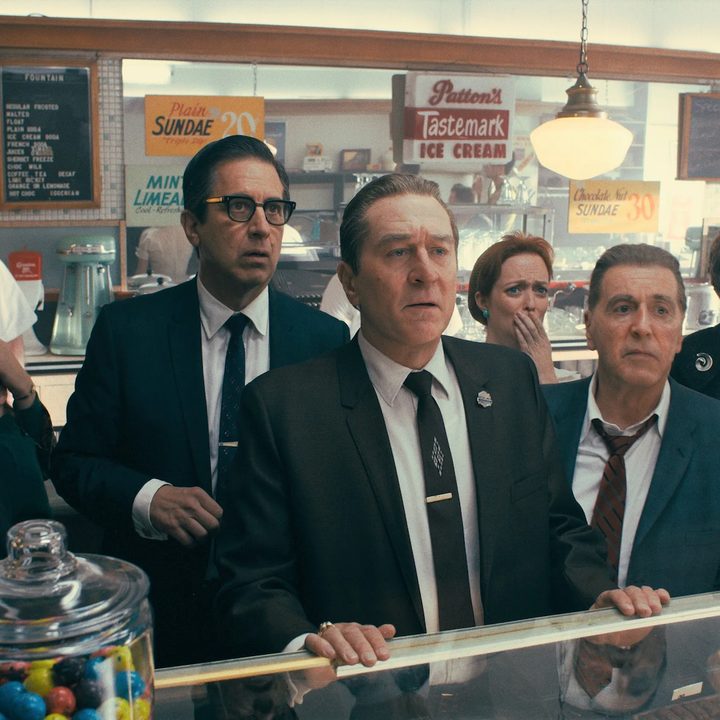 Robert DeNiro and Al Pacino star in The Irishman, directed by Martin Scorsese.