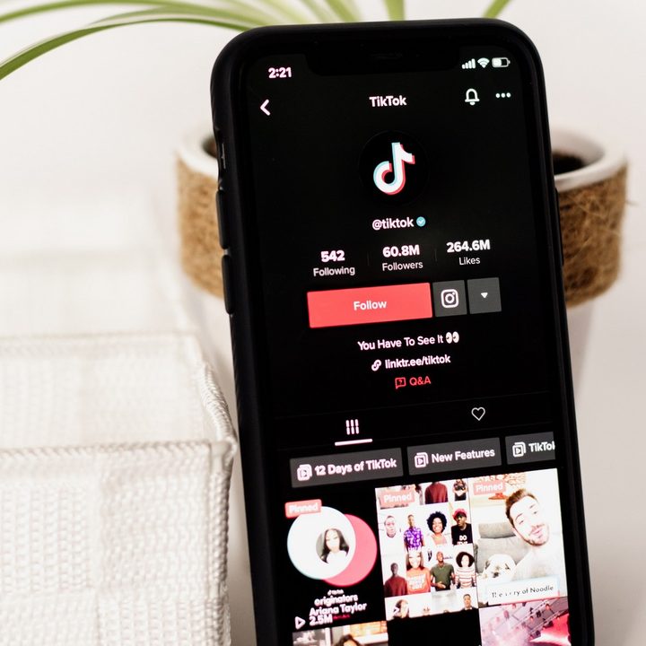 TikTok app home page.