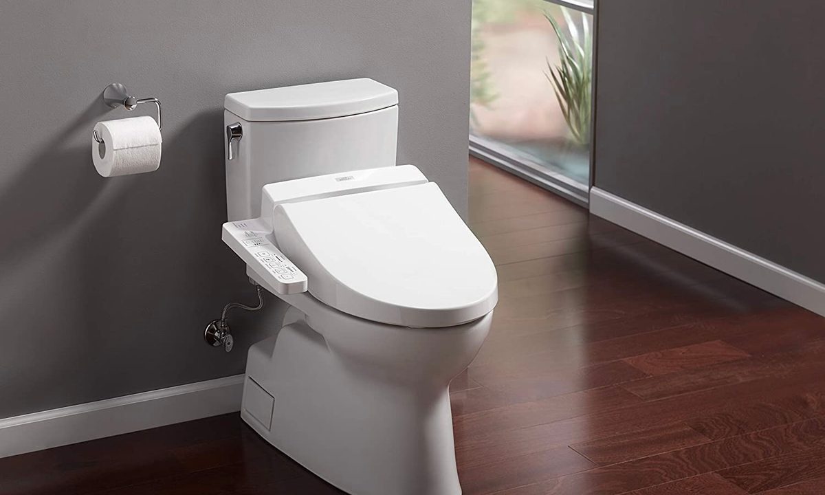 The Toto Washlet C100 in a bathroom.