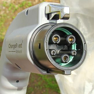 A Type 1 EV connector.