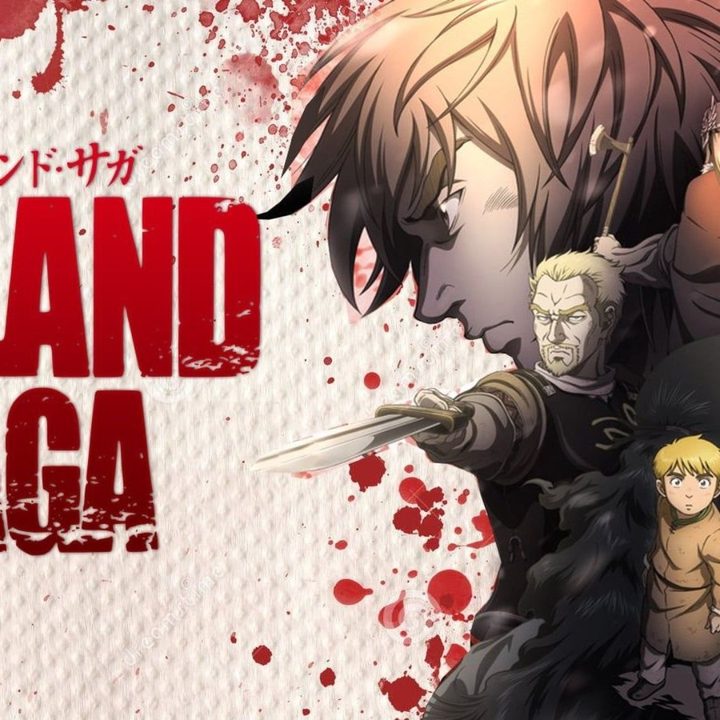 Vinland Saga promo poster featuring the main cast