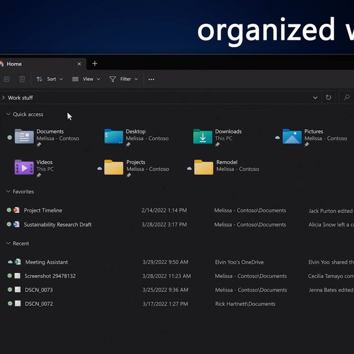 Tabs in the Windows 11 File Explorer