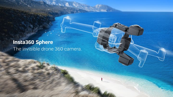 An infographic depicting the Insta360 Sphere camera.