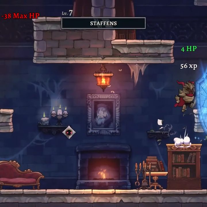 A knight summons a glowing shield.