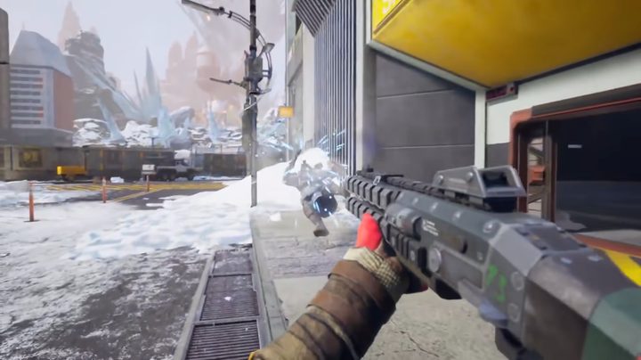 A legend blasting an enemy with a shotgun.