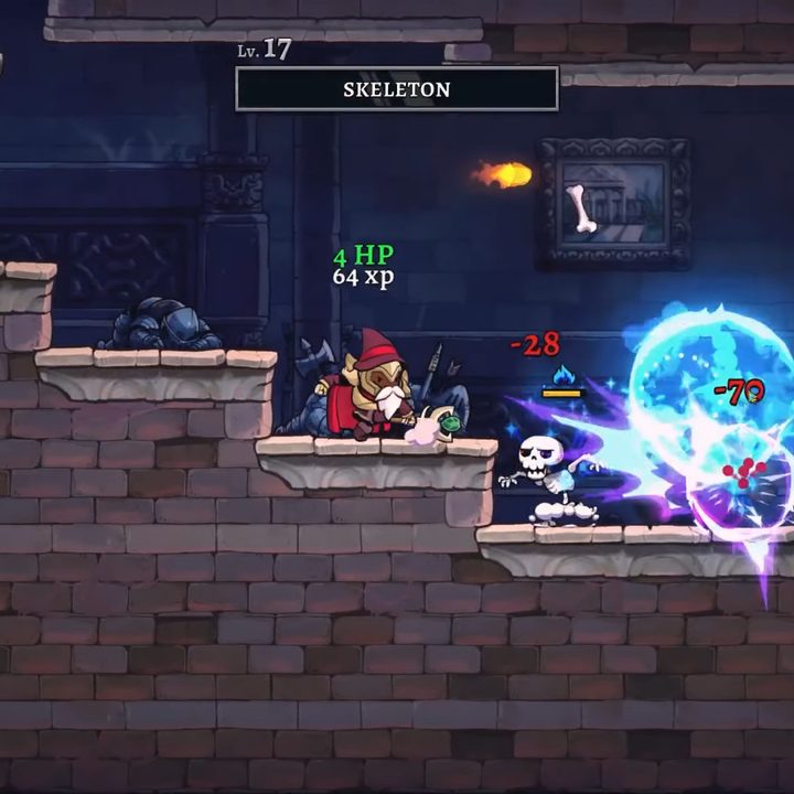 A mage shooting a big magic ball.