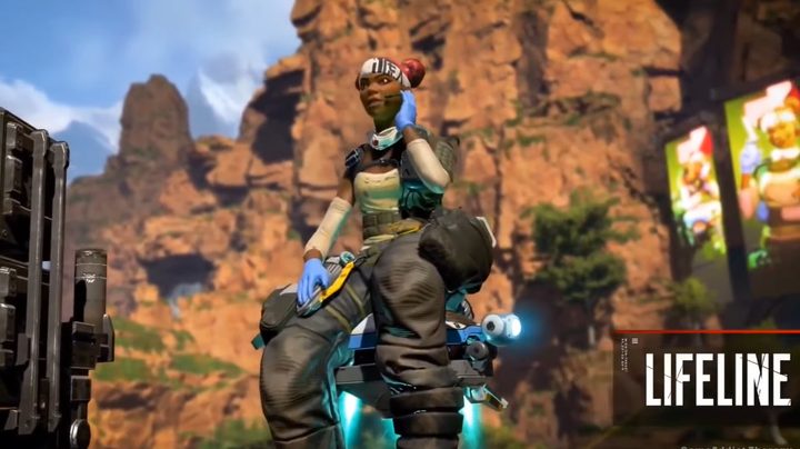 Lifeline sitting on a flying drone.