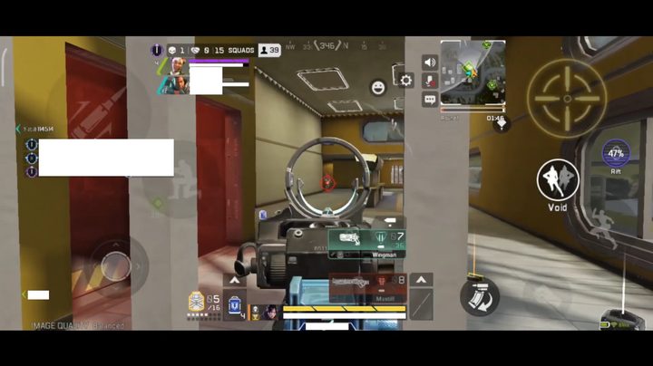 Aiming down the sights of a pistol.