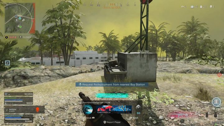 Player approaching a Buy Station in Warzone.