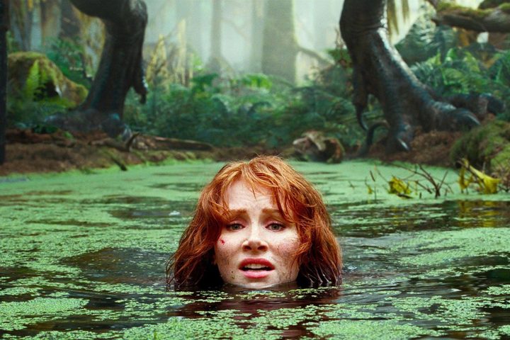 Claire Dearing hides in swamp in Jurassic World Dominion