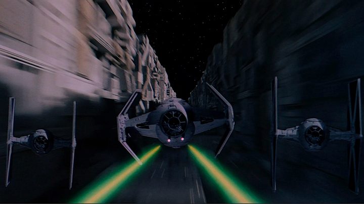 Darth Vader's TIE in Star Wars.