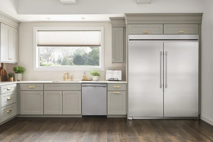 The Frigidaire 33-inch freezer column paired with its matching fridge column.