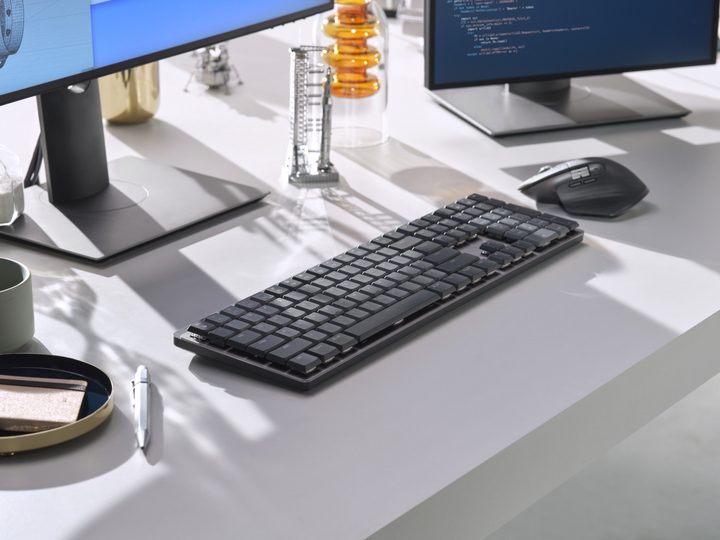 MX Mechanical keyboard from bottom left corner.