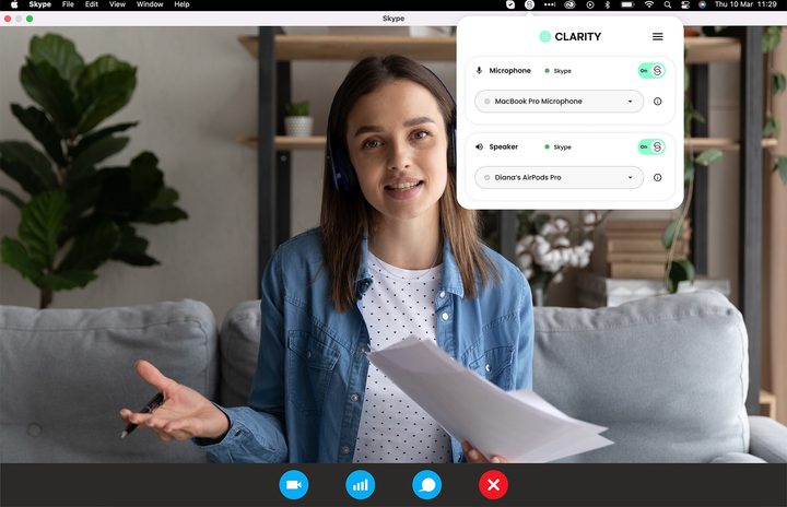 IRIS Clarity video call.