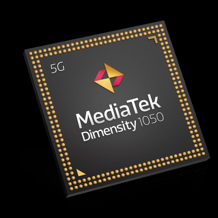 A render of the MediaTek Dimensity 1050 processor.