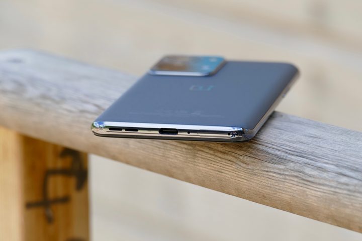 The OnePlus Nord 2T's charging port.