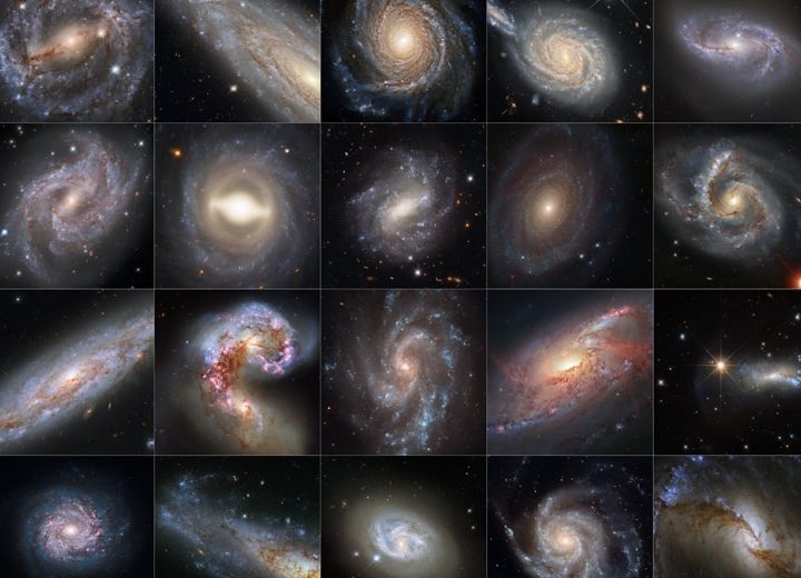 A collection of 36 images from NASA's Hubble Space Telescope features galaxies that are all hosts to both Cepheid variables and supernovae.