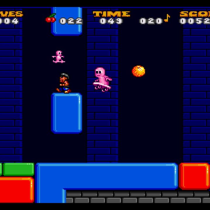 Jelly Boy turns himself into a skateboard in Jelly Boy for SNES on Nintendo Switch Online.