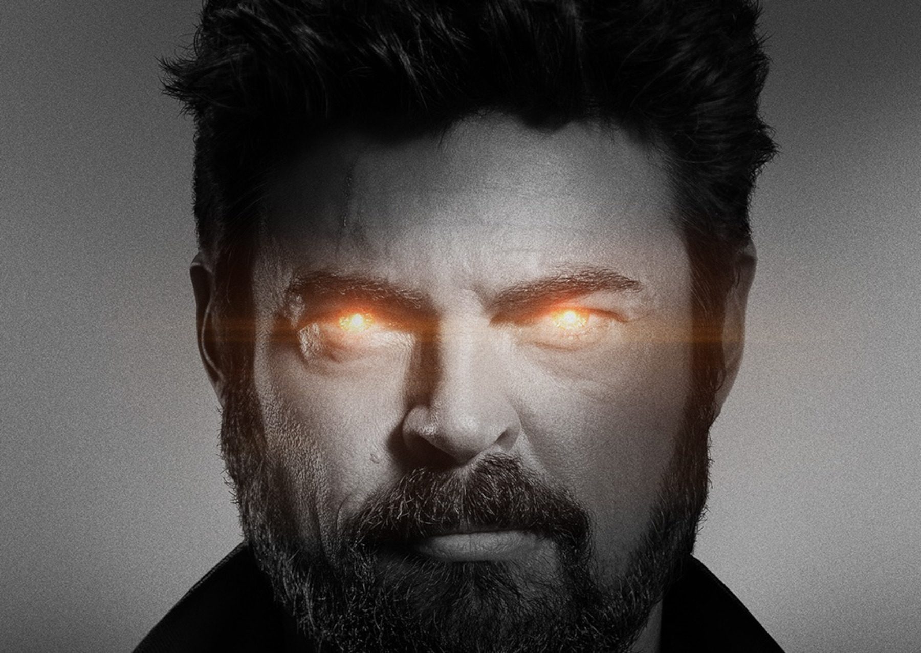 Billy Butcher with Laser Eyes in a poster for The Boys Season 3