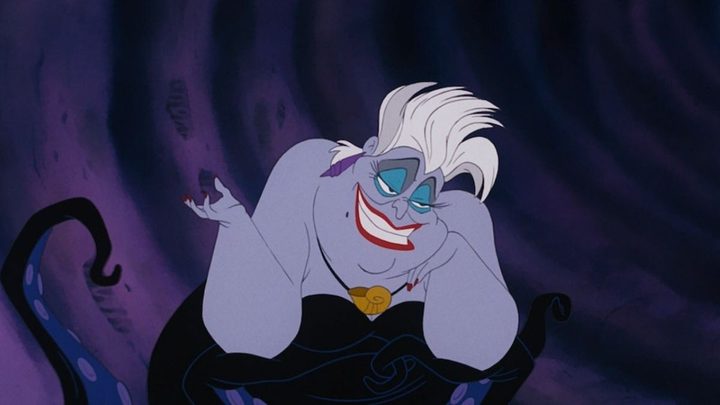 Ursula smiling in The Little Mermaid.