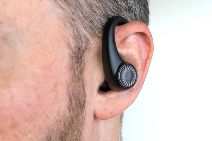 Close-up view of Tribit MoveBuds H1.