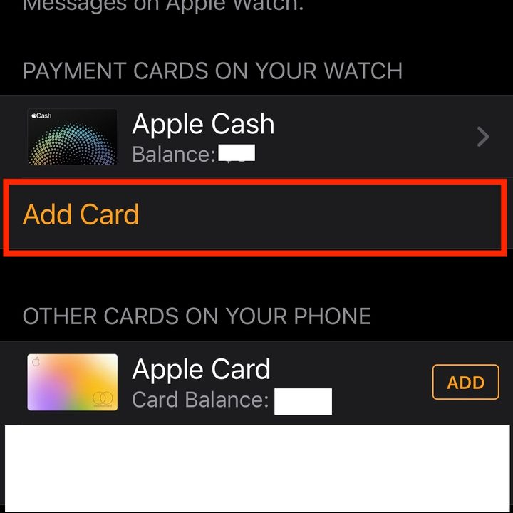 Add credit card to Apple Pay.