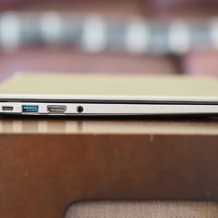 The ports available on the right side of the Acer Chromebook 514.