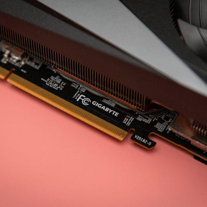 Gigabyte logo on the AMD RX 6950 XT.