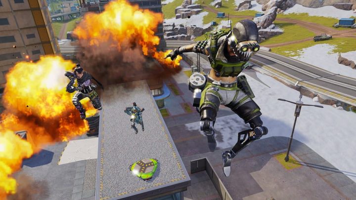 Legends narrowly escaping an explosion.