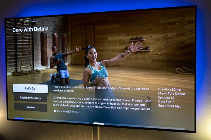 Apple Fitness+ on Apple TV.