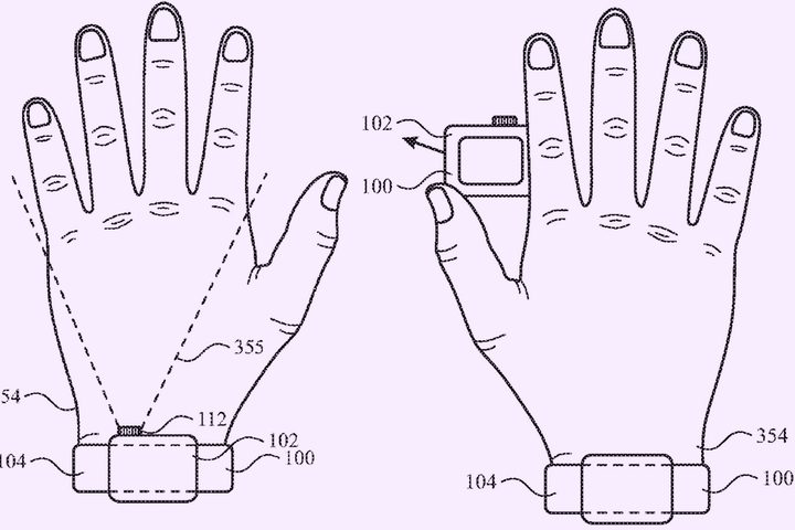 Patent schematic of camera on an Apple Watch