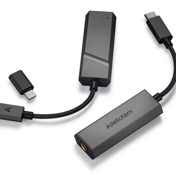 Two views of the Astell& Kern HC2 – USB-C Dual DAC Cable.