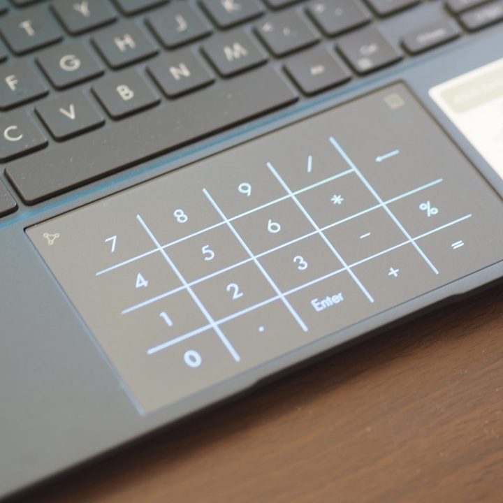 Asus Zenbook S 13 OLED UM5302 top down view showing NumberPad.