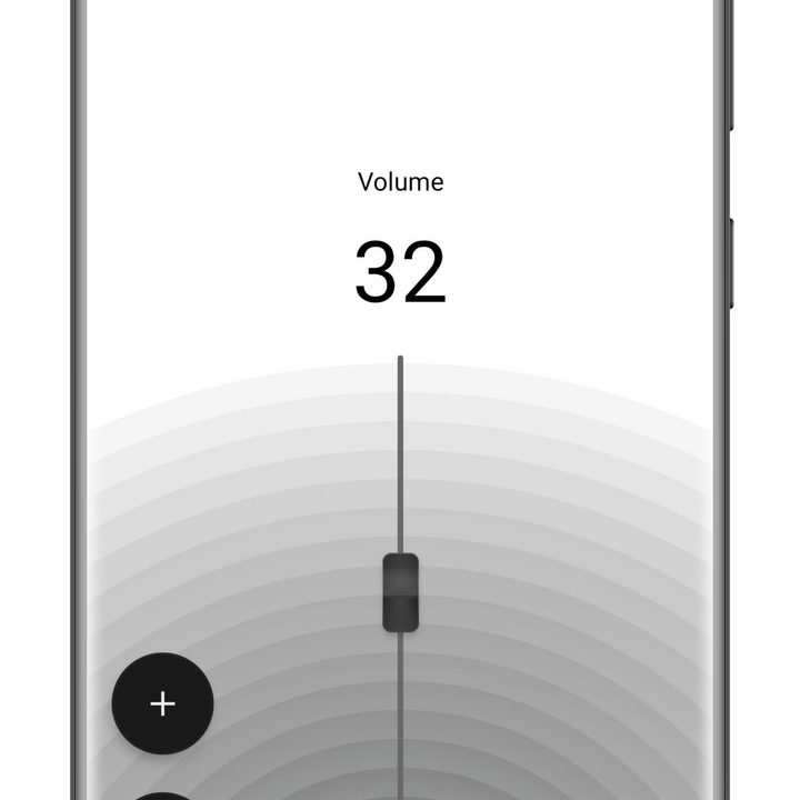 A-T Connect app showing the volume adjustment level screen.