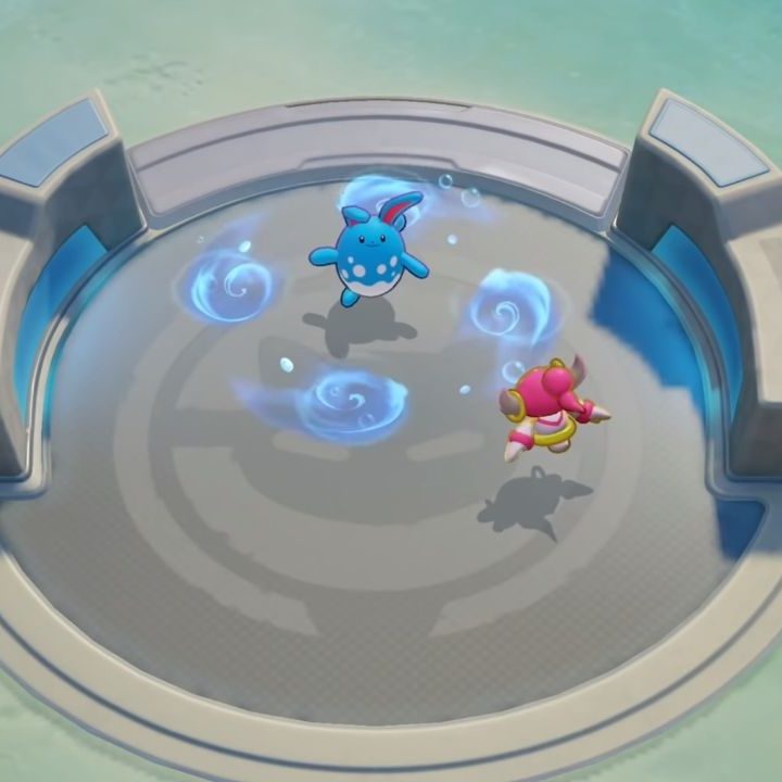Azumarill using an AoE attack in Pokemon Unite.