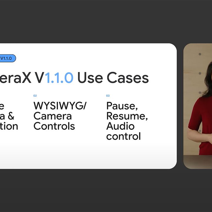 Google I/O 2022 session on how CameraX Video capture improves video recording on third-party apps like Snapchat and Instagram.