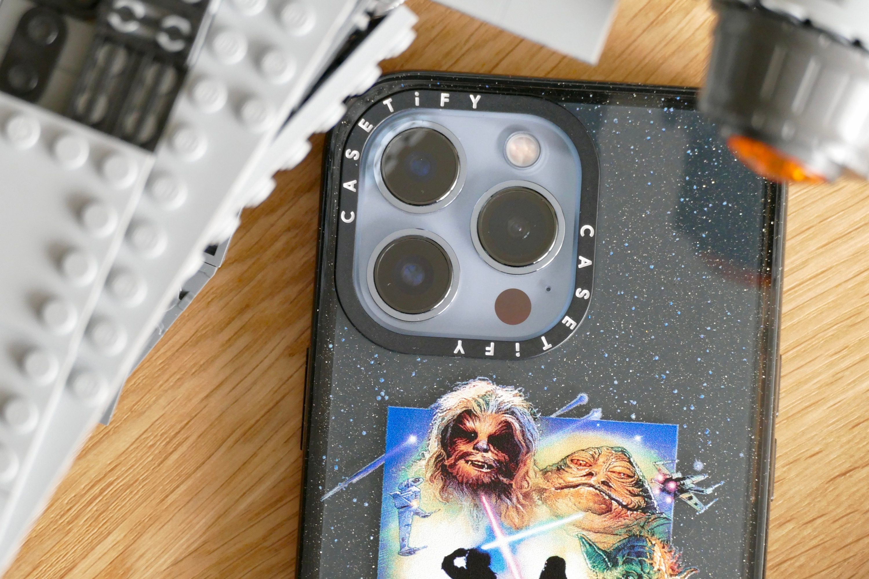 iPhone 13 Pro camera module inside Casetify's Return of the Jedi Impact Case.