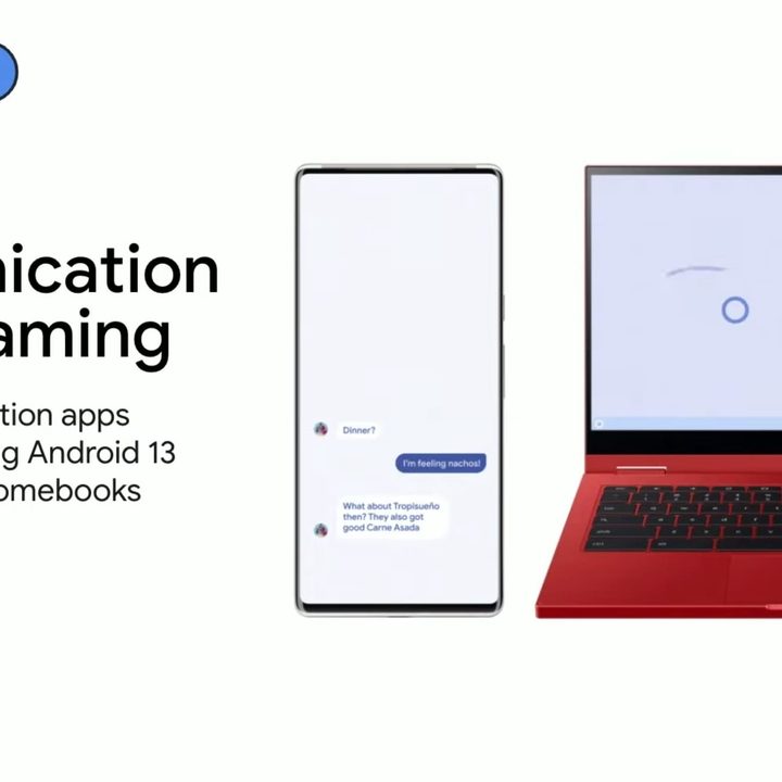 The communication app streaming on a Chromebook.