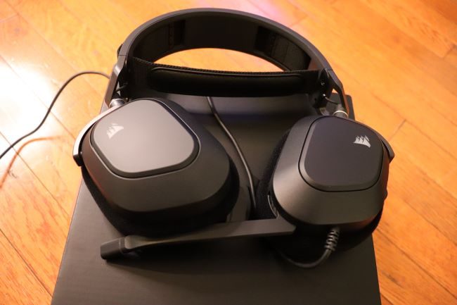 The Corsair HS80 RGB USB headset.