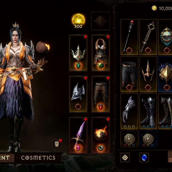 A menu screen in Diablo Immortal.