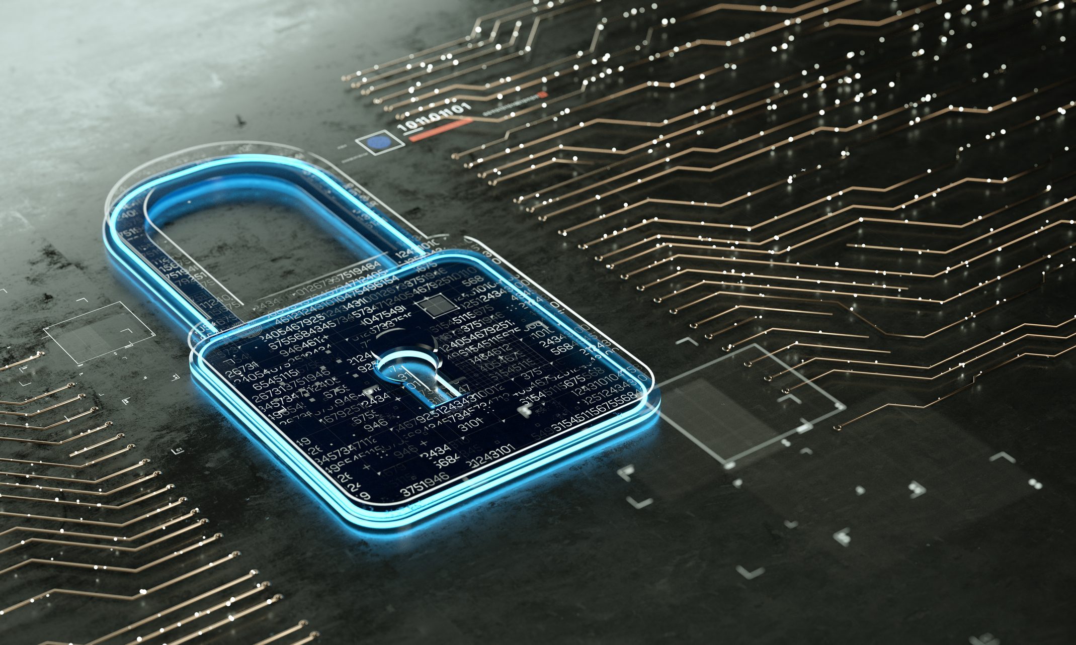 A digital encrypted lock with data multilayers.