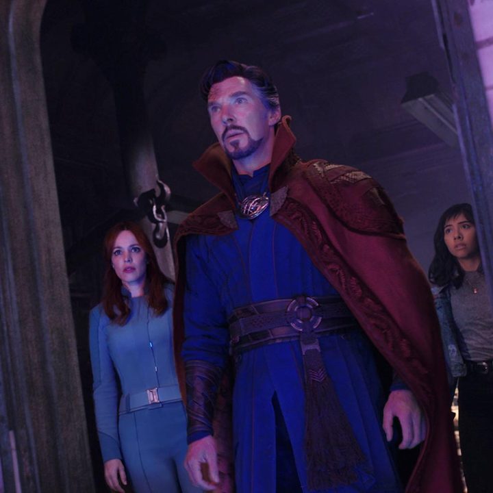 Doctor Strange walks through a door portal in Doctor Strange 2.