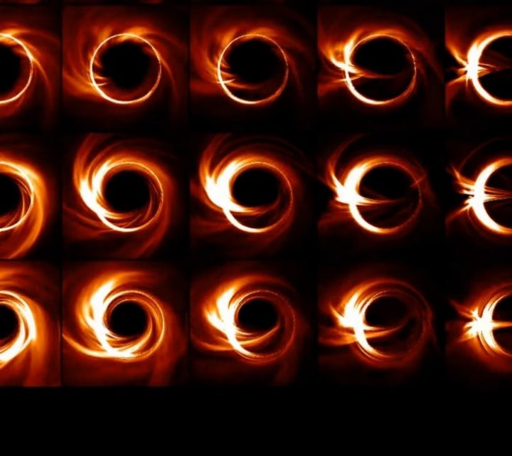 The EHT Collaboration created a flurry of images of Sagittarius A*, using ray tracing, a technique that visualizes the properties of the black hole based on data collected with the radio telescope array and predictions made by Einstein's theory of general relativity. The images shown here were created by UArizona's Chi-kwan Chan.